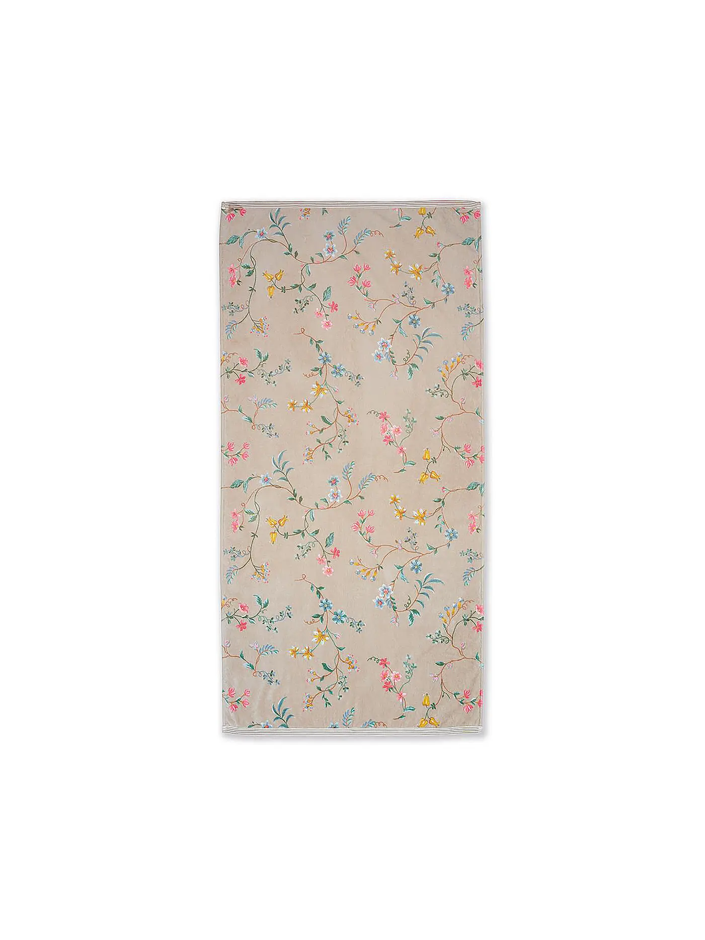 PIP STUDIO | Duschtuch LES FLEURS 70x140cm D. Blau | hellbraun